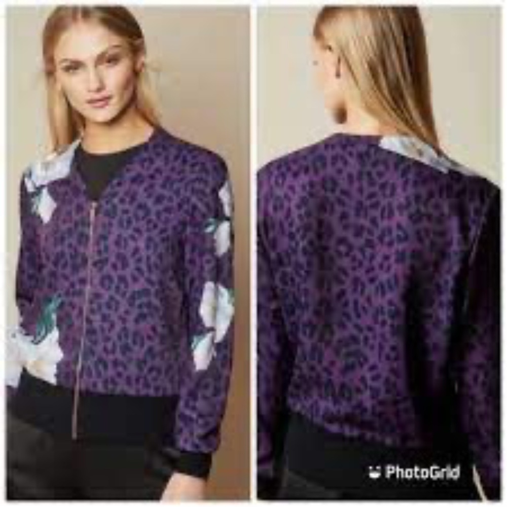Ted Baker Willow Wilderness Zip Bomber Cardigan TB 5